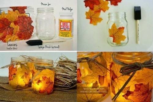 Как украсить дом с осенними листьями