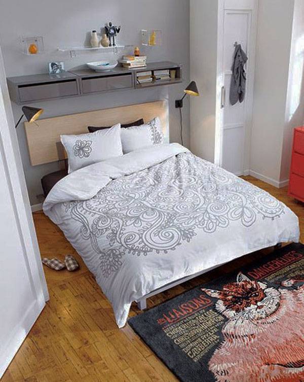 Оригинальный и простой дизайн спальни
