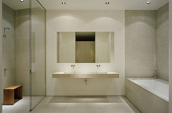 Минималистский дизайн ванной комнаты