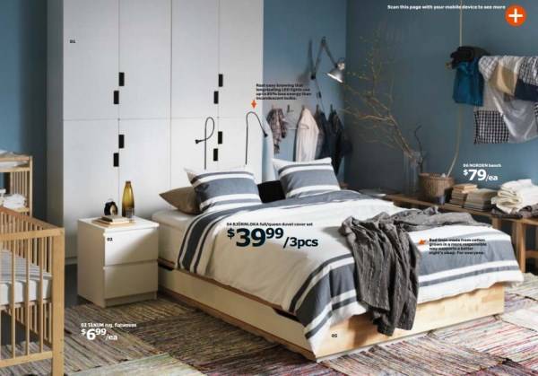 Спальня из каталога IKEA 2015