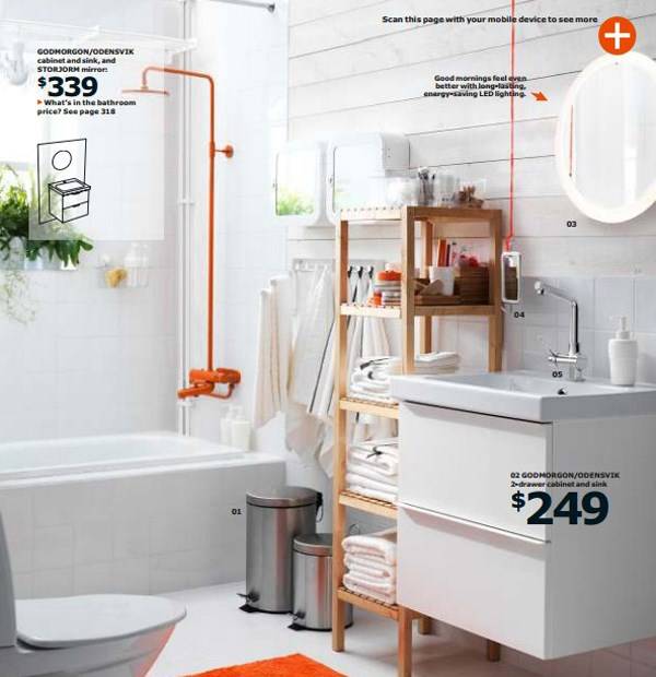 Ванная комната с мебелью IKEA 2015