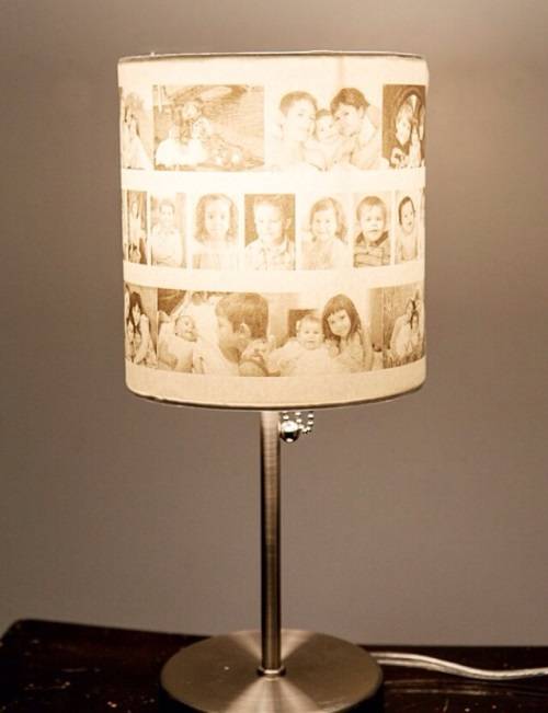 Настольная лампа из фотографий