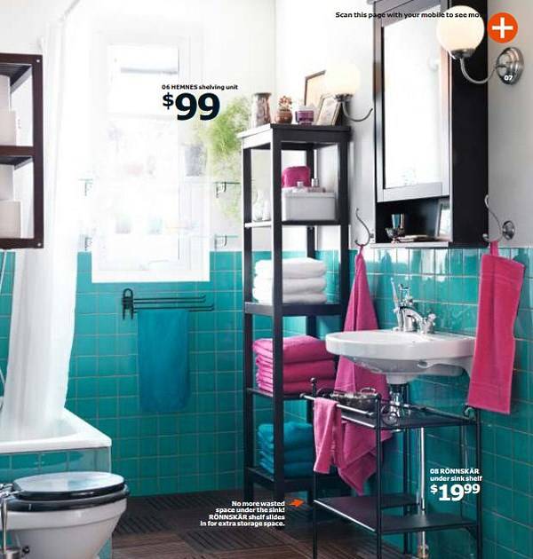 Мебель IKEA 2015 для маленькой ванной 