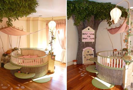 Домик лесной феи в детской комнате
