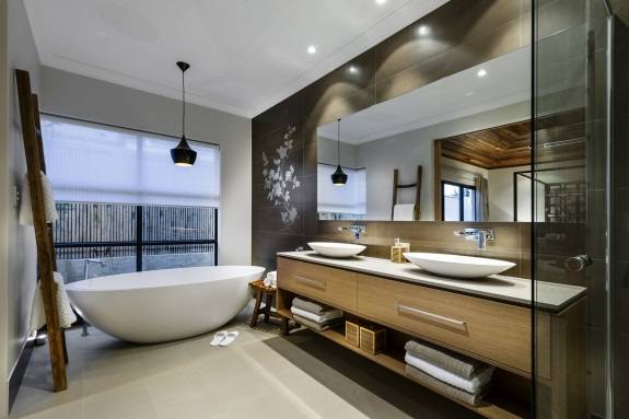 Гармоничный азиатский дизайн ванной комнаты