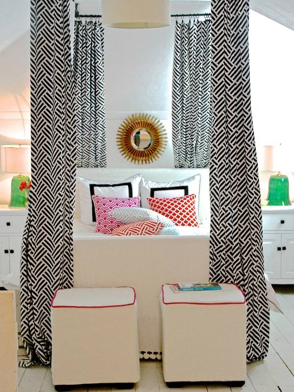 Современный дизайн спальни с балдахином 