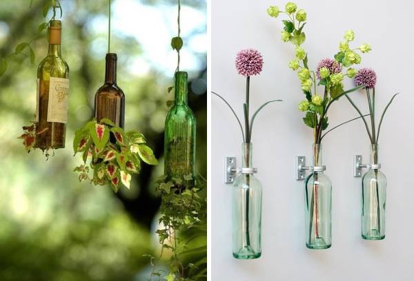 Растения и цветы в бутылках