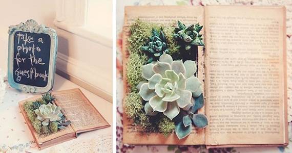 Декор - книга с растениями 