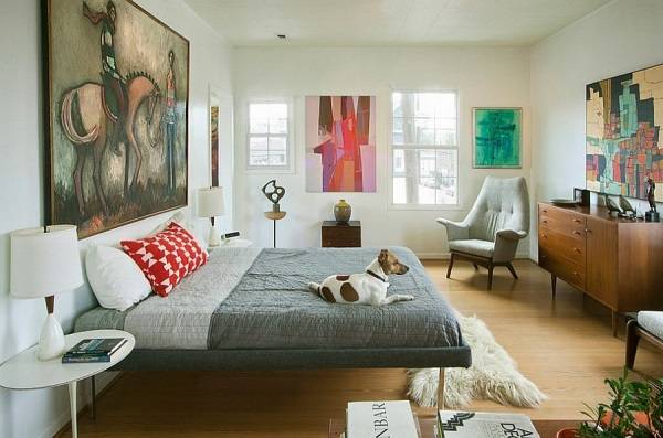 Стильная мебель для спальни в стиле минимализм 60-х