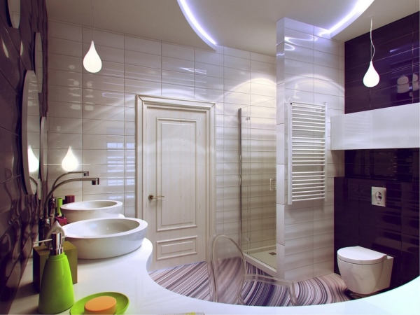Дизайн ванной комнаты 2015: полы