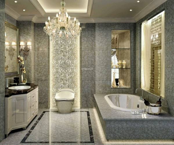 Дизайн ванной комнаты в стиле Luxury