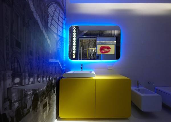 Дизайн ванной комнаты в стиле hi-tech