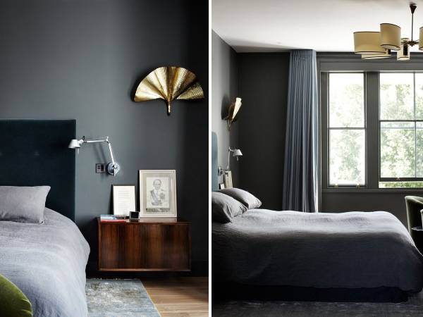 Современный дизайн спальни в частном доме