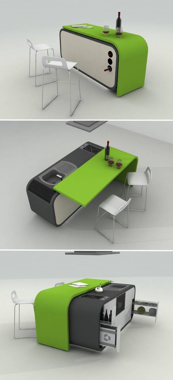 Умная кухонная мебель трансформер 