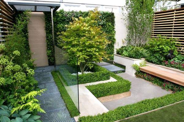 Чистый минималистский дизайн садового участка