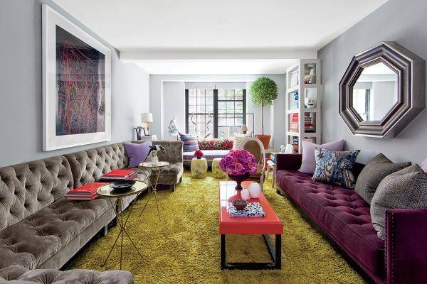 Красивые диваны в дизайне гостиной 2015