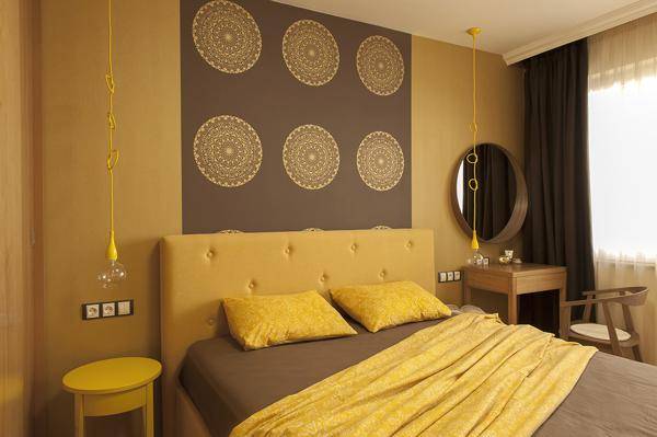 Дизайн спальни в дизайне двухкомнатной квартиры 45 кв м фото