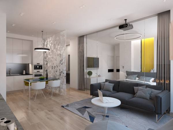 Дизайн однокомнатной квартиры 40 кв м – лучшие фото и проекты на 2016