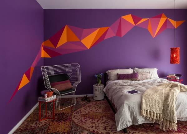 Идеи покраски стен в квартире в фиолетовый цвет