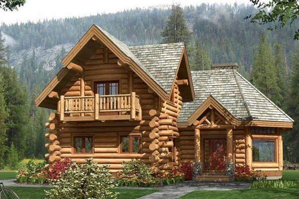 ддизайн деревянного дома из бруса снаружи - фото двухэтажного частного дома
