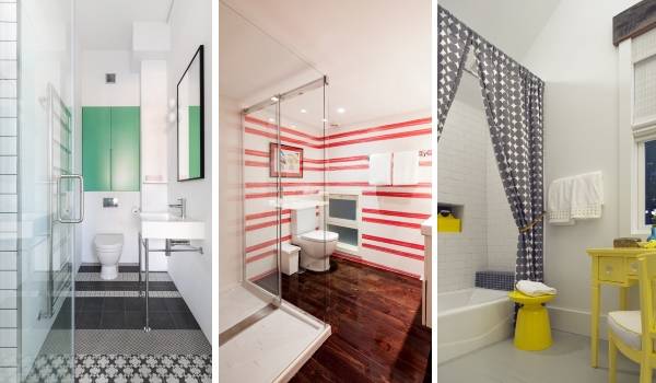 Стильные и яркие интерьеры ванных комнат в стиле лофт