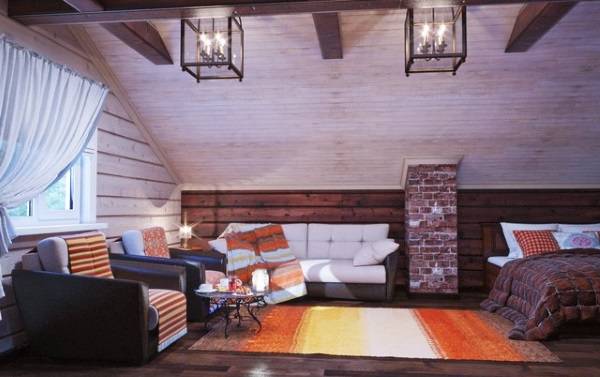 Дизайн интерьера деревянного дома внутри - фото в скандинавском стиле