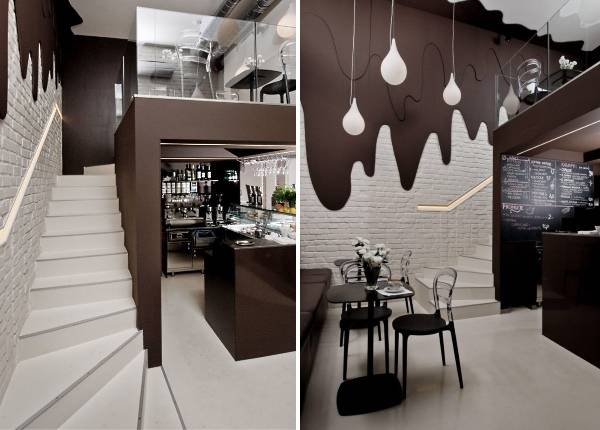 Современный дизайн кафе бара Chocolate Bar