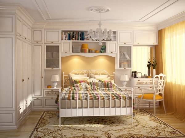 Шкаф в спальню в стиле прованс - встроенная мебель фото
