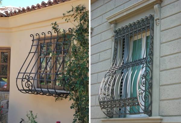 Кованые решетки на окна - фото в декоре фасадов частных домов