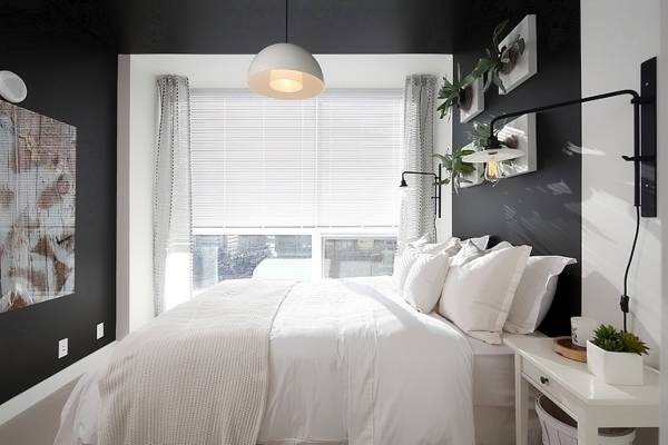 Прозрачные шторы в спальне - современный дизайн фото 2016