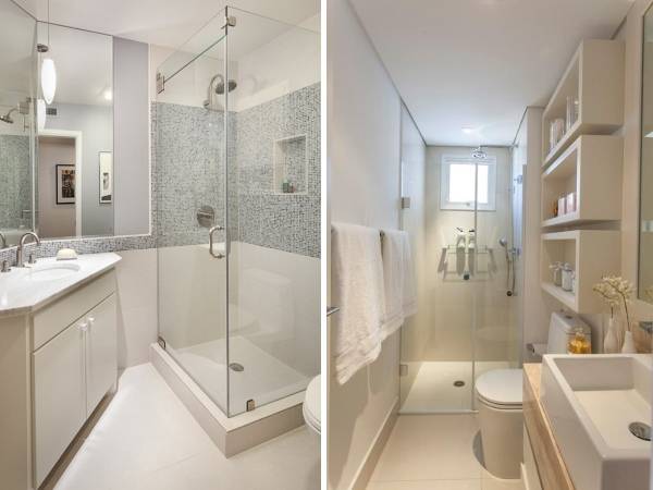 Ванная комната - дизайн фото санузел совмещенный с душевой 
