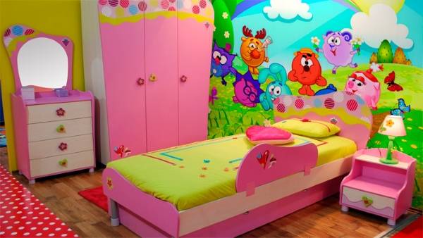 Яркие обои для детской комнаты девочки до 10 лет