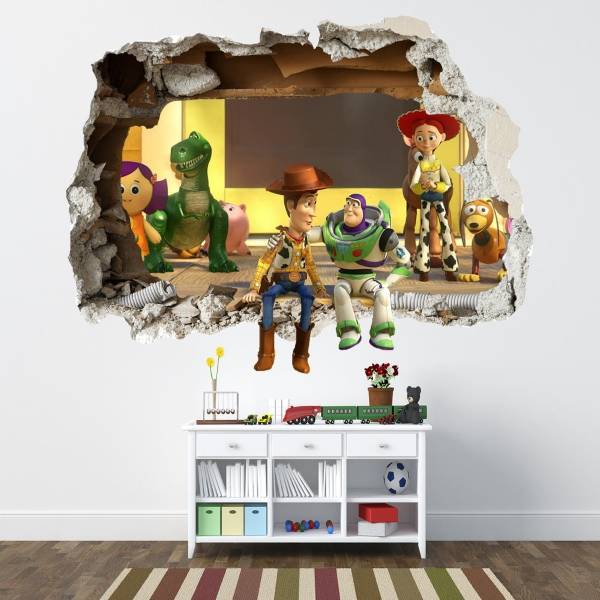 3D наклейки на обои - декор детской комнаты