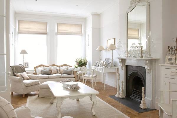 Французская белая мебель для гостиной классика