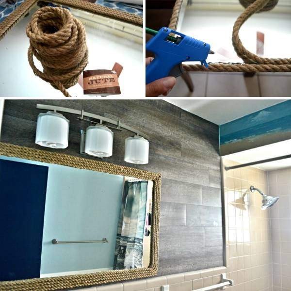 Декор зеркала ванной комнаты своими руками - фото пошагово
