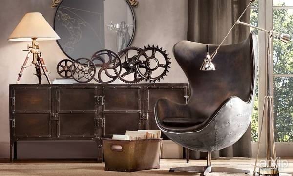 Декор и мебель в стиле стимпанк - фото в интерьере