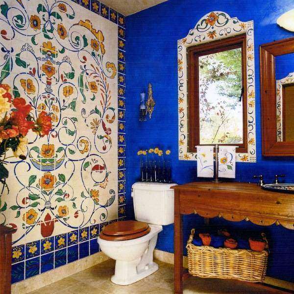 Дизайн интерьеров в этническом стиле - фото ванной
