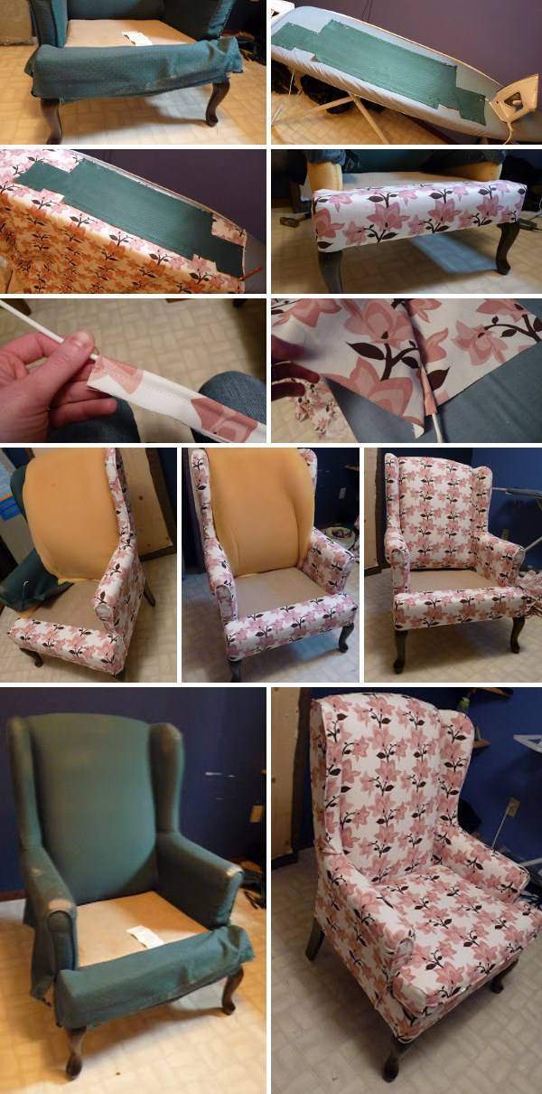 Реставрация мягкой мебели своими руками - перетяжка кресла