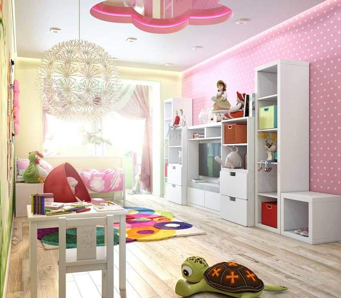 Дизайн детской комнаты в интерьере двухкомнатной квартире - фото
