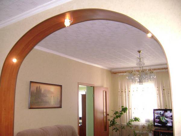 Стильная арка из гипсокартона в интерьере квартиры – 34 фото