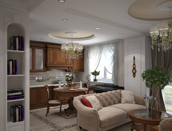 Дизайн интерьера двухкомнатной квартиры: красиво оформляем кухню и санузел
