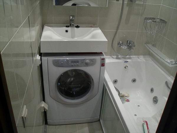 дизайн ванной со стиральной машиной, фото 1