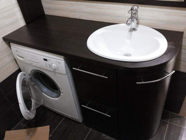 стиральная машина в ванной комнате дизайн, фото 11