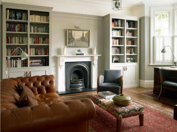 Книжные шкафы в различных комнатах дома +48 фото роскошных интерьеров с домашними библиотеками