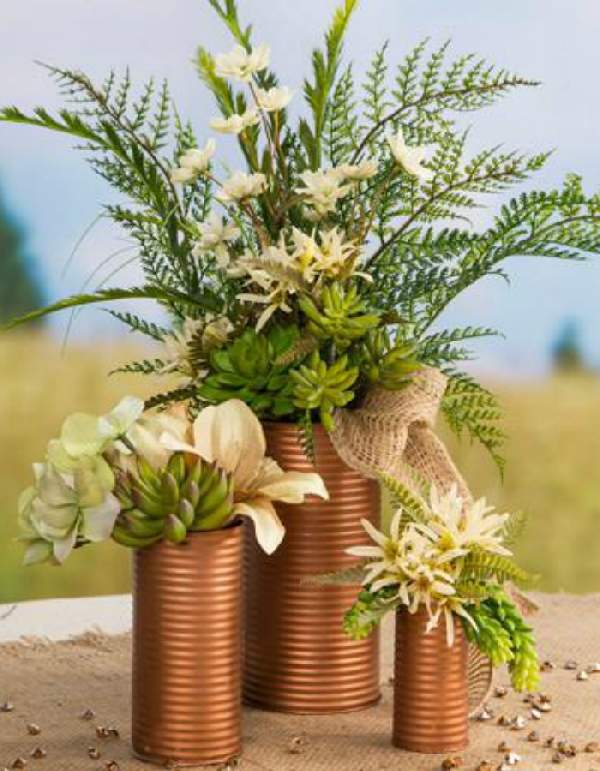 Высокая напольная ваза для цветов своими руками