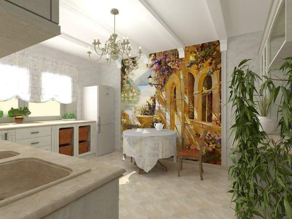кухня фотообои фреска, фото 51