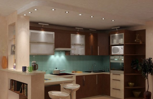 дизайн современной кухни гостиной 