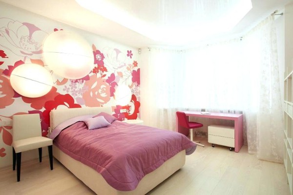 интерьер спальни для девушки в современном стиле