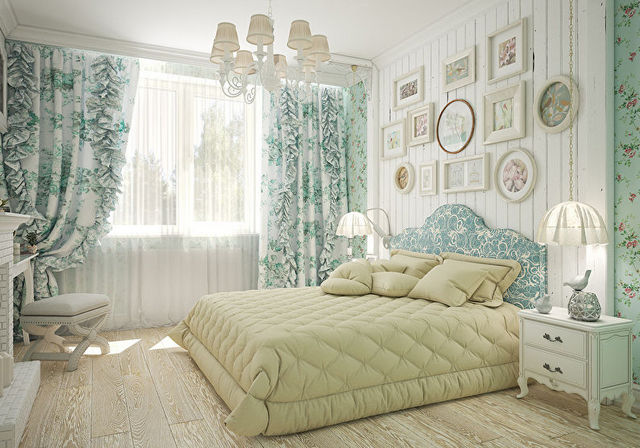 красивая спальня в стиле прованс