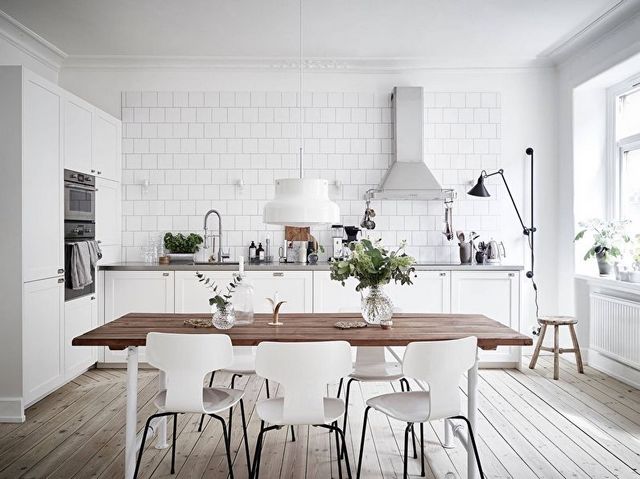 маленькая кухня в скандинавском стиле фото 